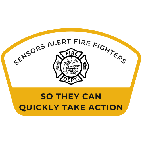 Sensors alert fire fighters so they can quickly take action